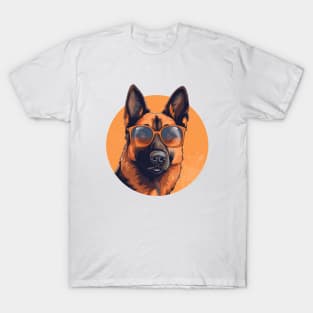 German shepherd orange sunglasses T-Shirt